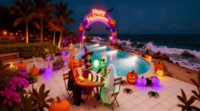 Halloween Tech Magic: pārveidojiet savu baseinu ar profesionāliem zemūdens ap...